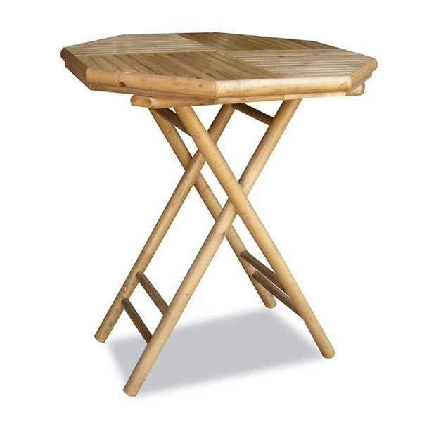 Tables Rustic End Tables - 28" X 26" X 30" Natural Bamboo Octagonal Folding End Table HomeRoots