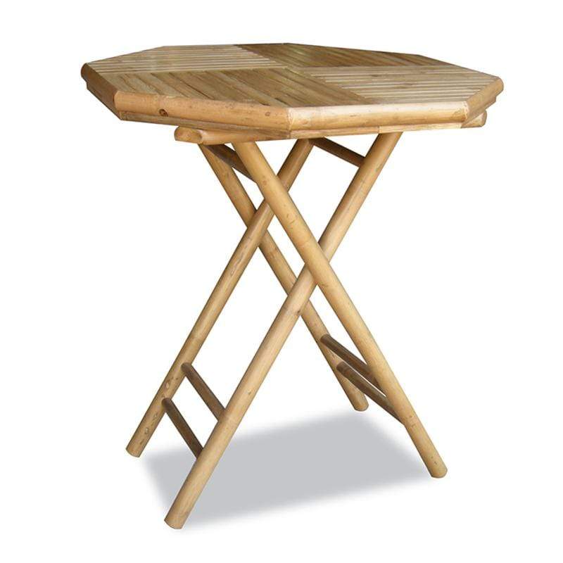 Tables Rustic End Tables - 28" X 26" X 30" Natural Bamboo Octagonal Folding End Table HomeRoots