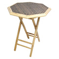 Tables Rustic End Tables - 28" X 26" X 30" Natural/Brown Bamboo Octagonal Folding End Table HomeRoots