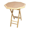 Tables Rustic End Tables - 28" X 26" X 30" Natural/Tan Bamboo Octagonal Folding End Table HomeRoots