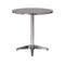 Tables Rustic Table - 27.5" X 27.5" X 28" Silver Stainless Steel Round Bistro Table with Aluminum Base HomeRoots