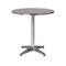 Tables Rustic Table - 27.5" X 27.5" X 28" Silver Stainless Steel Round Bistro Table with Aluminum Base HomeRoots