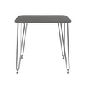 Tables Rustic Table - 31.5" X 31.5" X 30" Gray Melamine over Particle Board Activity Table with Chrome Legs HomeRoots