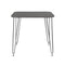 Tables Rustic Table - 31.5" X 31.5" X 30" Gray Melamine over Particle Board Activity Table with Chrome Legs HomeRoots