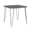 Tables Rustic Table - 31.5" X 31.5" X 30" Gray Melamine over Particle Board Activity Table with Chrome Legs HomeRoots