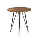 Tables Rustic Table - 36" X 36" X 37" American Walnut Veneer Top Round Counter Table with Black Powder Coated Steel Legs HomeRoots