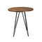 Tables Rustic Table - 36" X 36" X 37" American Walnut Veneer Top Round Counter Table with Black Powder Coated Steel Legs HomeRoots