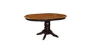 Tables Rustic Table - 42" X 57" X 30" Harvest Black Hardwood Pedestal Table HomeRoots