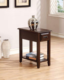 Tables Side Tables - 12" X 22" X 23" Dark Cherry Rubber Wood Side Table HomeRoots