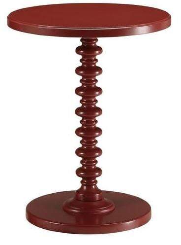 Tables Side Tables - 17" X 17" X 22" Red Solid Wood Leg Side Table HomeRoots