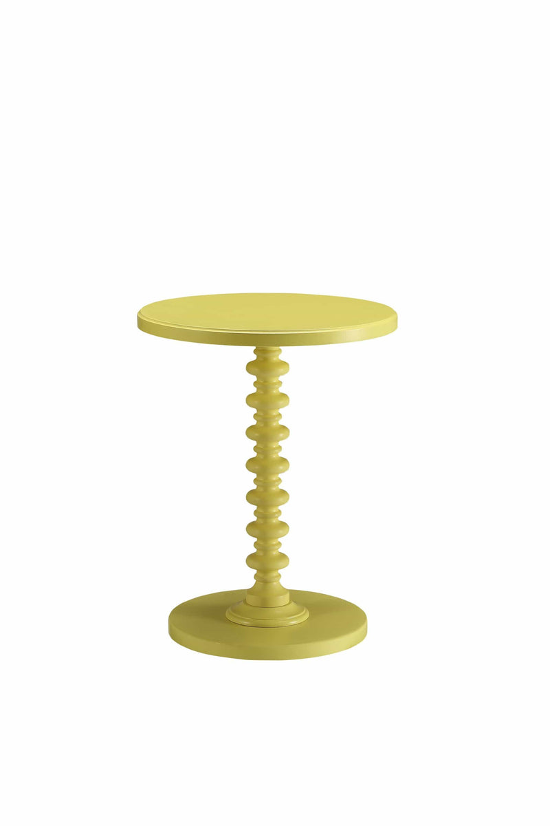 Tables Side Tables - 17" X 17" X 22" Yellow Solid Wood Leg Side Table HomeRoots