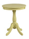 Tables Side Tables - 18" X 18" X 22" Light Yellow Solid Wood Leg Side Table HomeRoots