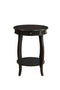 Tables Side Tables - 18" X 18" X 24" Black Wood Veneer Side Table HomeRoots