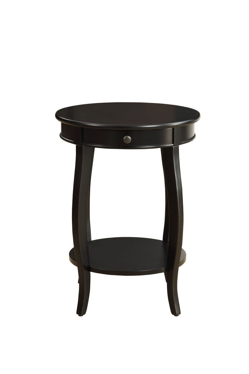 Tables Side Tables - 18" X 18" X 24" Black Wood Veneer Side Table HomeRoots