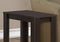 Tables Small Accent Table - 11'.75" x 23'.75" x 22" Cappuccino, Particle Board, Laminate - Accent Table HomeRoots