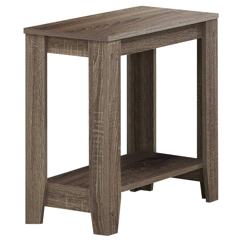 Tables Small Accent Table - 11'.75" x 23'.75" x 22" Dark Taupe, Particle Board, Laminate - Accent Table HomeRoots