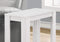 Tables Small Accent Table - 11'.75" x 23'.75" x 22" White, Particle Board, Laminate - Accent Table HomeRoots