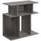 Tables Small Accent Table - 11'.75" x 23'.75" x 23'.75" Grey, Particle Board, Laminate - Accent Table HomeRoots
