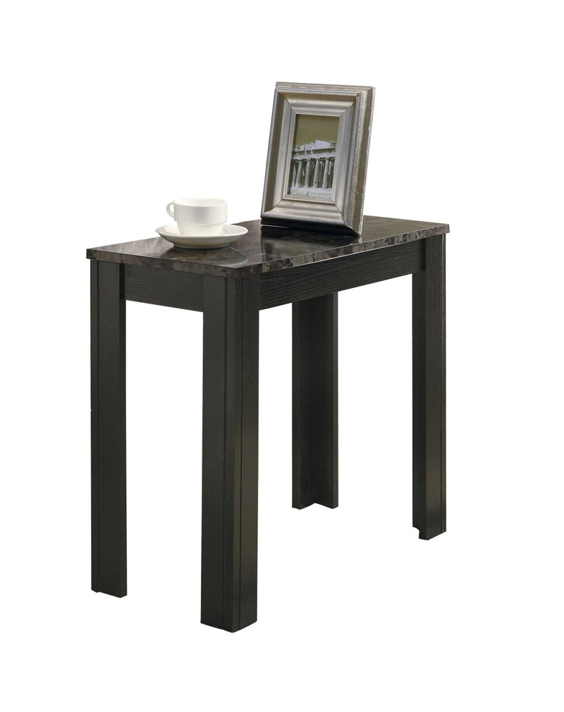 Tables Small Accent Table - 12" x 23'.75" x 21'.5" Black, Grey, Particle Board, Laminate, Mdf - Accent Table HomeRoots