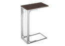 Tables Small Accent Table - 16" x 9" x 24'.5" Cherry/White, MDF Top and Metal Base - Accent Table HomeRoots