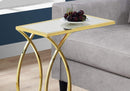 Tables Small Accent Table - 18'.25" x 10'.25" x 24" Gold, Metal, Glass - Accent Table HomeRoots