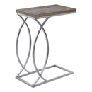 Tables Small Accent Table - 18'.25" x 10'.25" x 25" Dark Taupe, Mdf, Laminate, Metal - Accent Table HomeRoots