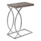 Tables Small Accent Table - 18'.25" x 10'.25" x 25" Dark Taupe, Mdf, Laminate, Metal - Accent Table HomeRoots