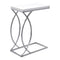 Tables Small Accent Table - 18'.25" x 10'.25" x 25" White, Mdf, Metal - Accent Table HomeRoots