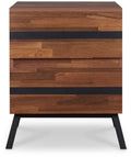 Tables Small End Tables - 18" X 20" X 23" Walnut And Sandy Black Particle Board End Table HomeRoots