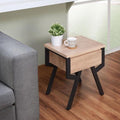 Tables Small End Tables - 20" X 16" X 22" Weathered Light Oak End Table HomeRoots