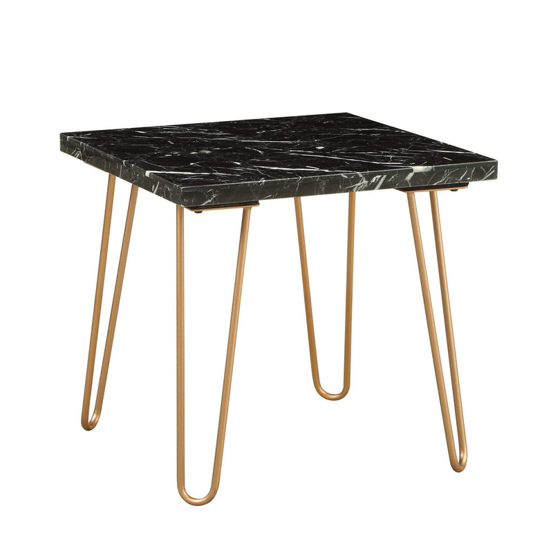 Tables Small End Tables - 22" X 22" X 21" Marble And Gold End Table HomeRoots