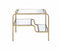 Tables Small End Tables - 28" X 24" X 23" Gold And Clear Glass End Table HomeRoots