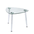 Tables Small End Tables - 30" X 24" X 23" Chrome And Clear Glass End Table HomeRoots