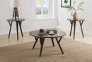 Tables Small End Tables - 36" X 36" X 18" 3pc Oak And Black Coffee And End Table Set HomeRoots