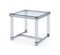 Tables Small Side Table - Side Table, 10 Mm Tempered Clear Glass Top, Polished Stainless Steel Frame, Acrylic Legs. HomeRoots