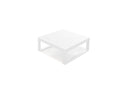 Tables Smart Coffee Table - 29.5" X 29.5" X 12" White Aluminum Coffee Table HomeRoots