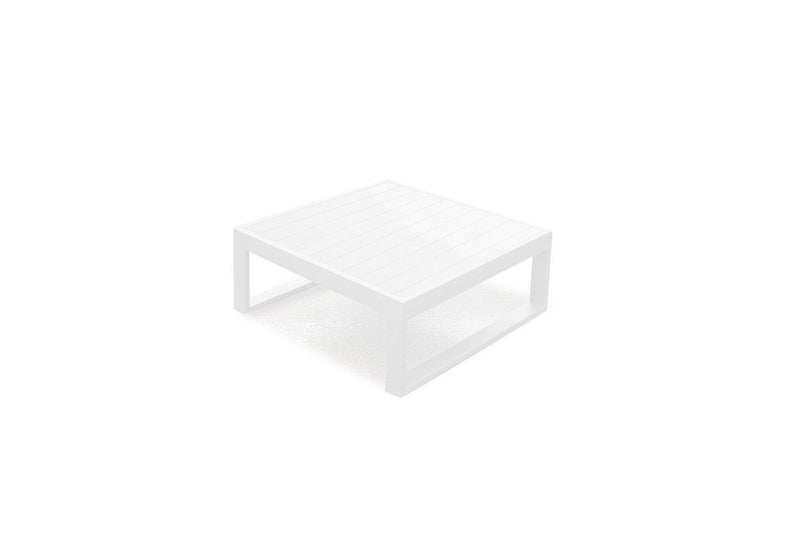 Tables Smart Coffee Table - 29.5" X 29.5" X 12" White Aluminum Coffee Table HomeRoots