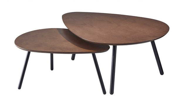 Tables Smart Coffee Table - 30.71" X 41.34" X 17" Walnut Nesting Coffee Table HomeRoots
