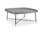Tables Smart Coffee Table - 35" X 35" X 16" Gray Oak Stainless Steel Coffee Table HomeRoots