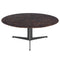 Tables Smart Coffee Table - 47.25" X 23.63" X 13.78" Round Coffee Table in Emperador Marble and Matte Dark Gray HomeRoots
