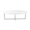 Tables Smart Coffee Table - 47.25" X 23.63" X 15.75" Coffee Table in High Gloss White with Polished Stainless Steel Base HomeRoots