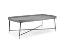 Tables Smart Coffee Table - 49" X 25" X 17" Gray Oak Wood & Metal Coffee Table HomeRoots