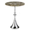 Tables Sofa Side Table - 16" X 16" X 21" Silver & Brown Aluminum & Agate Short Side Table With Agate Top HomeRoots