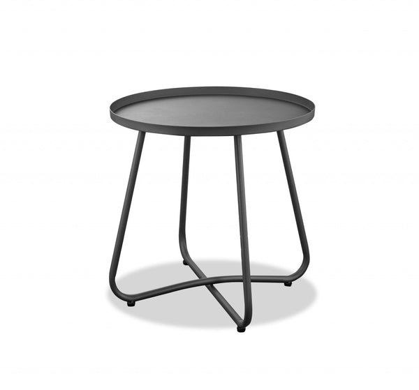 Tables Sofa Side Table - 18" X 18" X 18" Powder Aluminum Side Table HomeRoots