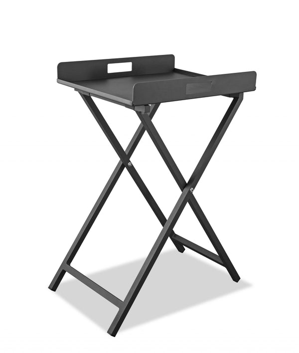 Tables Sofa Side Table - 19" X 15" X 29" Powder Aluminum Side Table HomeRoots