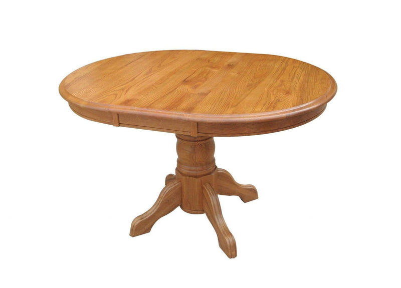 Tables Sofa Table - 36" X 48" X 30" Harvest Oak Hardwood Sandalwood Pedestal Table with Empire Feet HomeRoots