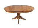 Tables Sofa Table - 42" X 57" X 30" Harvest Oak Hardwood Lacewood Pedestal Table with Butterfly Leaf HomeRoots