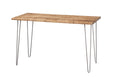 Tables Sofa Table 48" X 18" X 30" Natural Maple And Steel Sofa Table 3956 HomeRoots