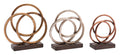 Tables Table Decorations - 11.6" x 3.1" x 11.8" Multicolor, Steel, Roses - Set of 3 HomeRoots