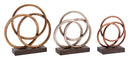 Tables Table Decorations - 11.6" x 3.1" x 11.8" Multicolor, Steel, Roses - Set of 3 HomeRoots